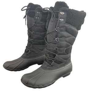 Lands End Womens 11 B Expedition Tall Waterproof Insulated Snow Boots Thinsulate